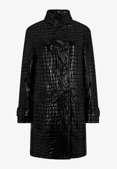 Tom Ford | Double-Breasted Coat in Croc Embossed Leather,商家Thahab,价格¥45409