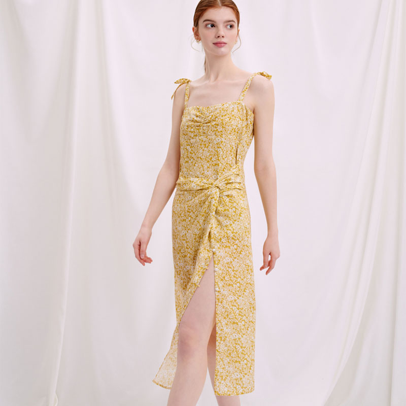 商品Lorraine连衣裙 - 黄色印花  | Lorraine Dress - Yellow Floral图片