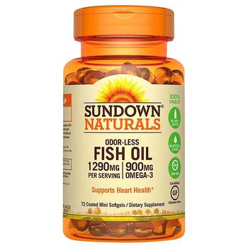 商品Sundown Naturals | Odorless Omega-3 Fish Oil 1,290 mg Dietary Supplement Mini Softgels,商家Walgreens,价格¥130图片