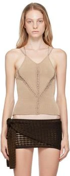 Isa Boulder | Beige Mirror Tank Top,商家Ssense US,价格¥1584