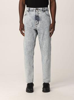 推荐Saint Laurent washed denim cropped jeans商品