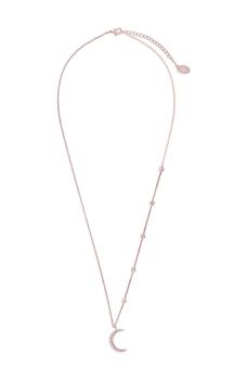 商品Sterling Forever | 14K Rose Gold Plated CZ Crescent with Stars Necklace,商家Nordstrom Rack,价格¥227图片