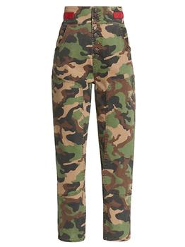 VERONICA BEARD是什么牌子, VERONICA BEARD | Kane Straight-Leg Camouflage Pants商品图片 