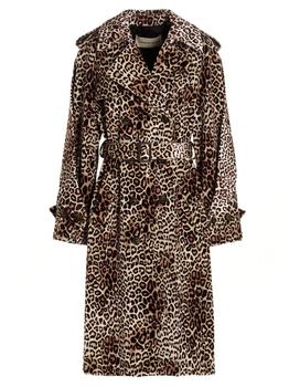 商品Alexandre Vauthier | Alexandre Vauthier Leopard Printed Belted Trench Coat,商家Cettire,价格¥13355图片