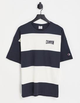 CHAMPION | champion oversized stripe t-shirt in black商品图片,额外9.5折, 额外九五折