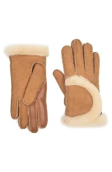 推荐UGG Exposed Seam Genuine Shearling Gloves��商品