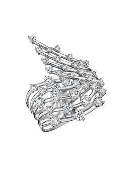 商品Luminus 18K White Gold & Diamond Wavy Wrap Ring图片