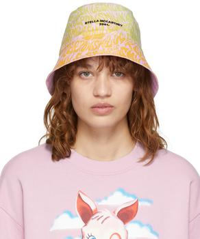 推荐Reversible Pink & Multicolor Cotton Bucket Hat商品