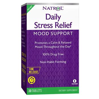 Natrol | Daily Stress Relief Time-Release Tablets商品图片,满$80享8折, 满折