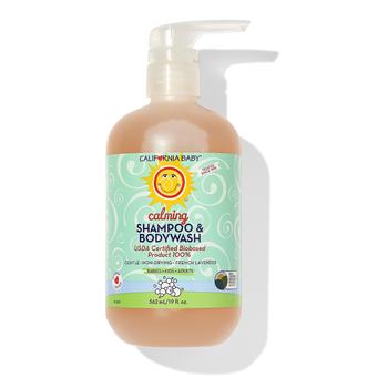 商品California Baby Calming Lavender Shampoo and Body Wash | 100% Plant-Based (USDA Certified) | Allergy Friendly | Baby Soap and Toddler Shampoo for Dry, Sensitive Skin | 562 mL / 19 fl. oz.图片