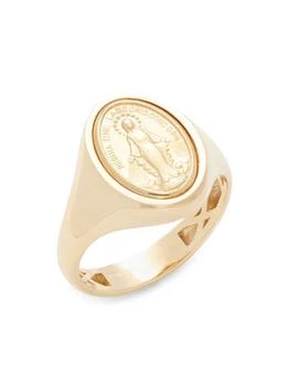 Saks Fifth Avenue | 14K Yellow Gold Signet Ring,商家Saks OFF 5TH,价格¥3846