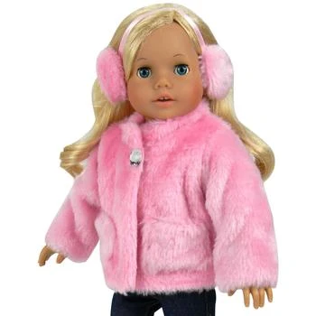 Teamson | Sophia’s Pink faux fur Coat and Earmuff Headband Set for 18" Dolls,商家Premium Outlets,价格¥180