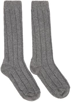 Love Stitch直邮, Thom Browne | Grey Rib Stitch Socks商品图片 