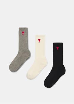 ami短袖北京, AMI | AMI Alexandre Mattiussi Three-Pack ADC Socks商品图片 6.9折