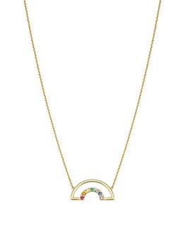 商品Oradina | 14K Yellow Gold, Multistone Double Rainbow Necklace,商家Saks Fifth Avenue,价格¥1334图片