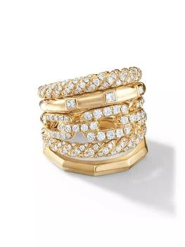David Yurman | Stax Five Row Ring in 18K Yellow Gold,商家Saks Fifth Avenue,价格¥70511