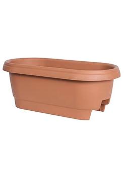 The Rail, Fiskars | 477241-1001 24 in. Clay Deck Rail Planter商品图片 