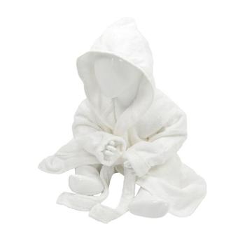 推荐A&R Towels Baby/Toddler Babiezz Hooded Bathrobe (White) (3/12 Months)商品