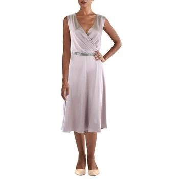 Ralph Lauren | Lauren Ralph Lauren Womens Satin Sleeveless Cocktail and Party Dress 1.2折