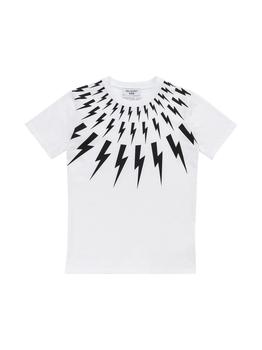 Neil Barrett | Thunder Print Cotton Jersey T-shirt商品图片,额外6.5折, 额外六五折