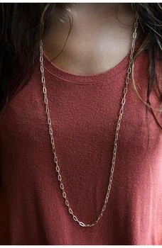Sterling Forever | Rhodium Plated Paper Clip Chain Long Necklace,商家Nordstrom Rack,价格¥148
