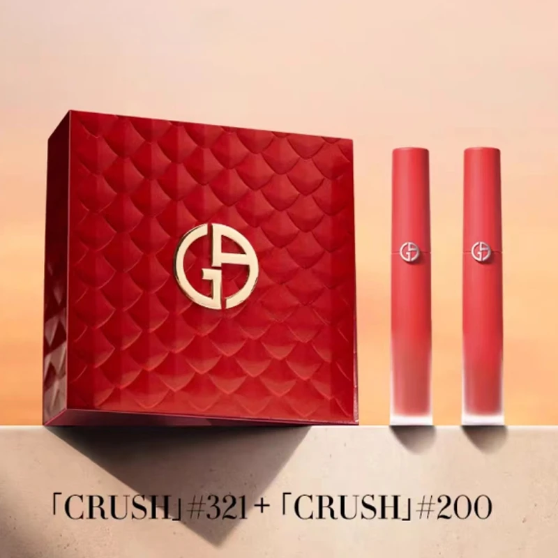 Armani | 阿玛尼新品红管唇釉Crush渐变红管2024限定龙鳞礼盒新年情人节送礼告白（ #321+ #200）,商家Xunan,价格¥682