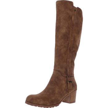 Style & Co | Style & Co. Womens Aerron Block Heel Faux Leather Knee-High Boots商品图片,1.5折起, 独家减免邮费