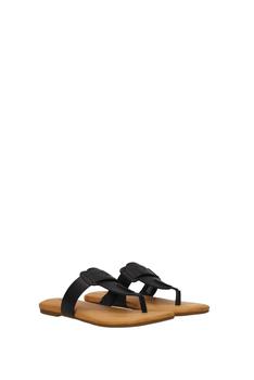商品UGG | Flip flops gaila Leather Black,商家Wanan Luxury,价格¥495图片