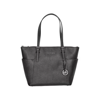 Michael Kors | Jet Set Black Saffiano Leather Zip-Top Tote 4.7折, 满$75减$5, 满减