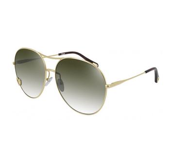 Chloé | Green Gradient Aviator Ladies Sunglasses CH0028S 003 63商品图片,4.9折