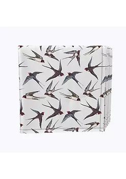 商品Fabric Textile Products, Inc. | Napkin Set, 100% Polyester, Set of 4, 18x18", Hand Drawn Swallows,商家Belk,价格¥225图片