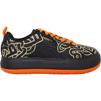 推荐Puma Suede Mayu Pronounce Black/Orange  381262-01 Women's商品