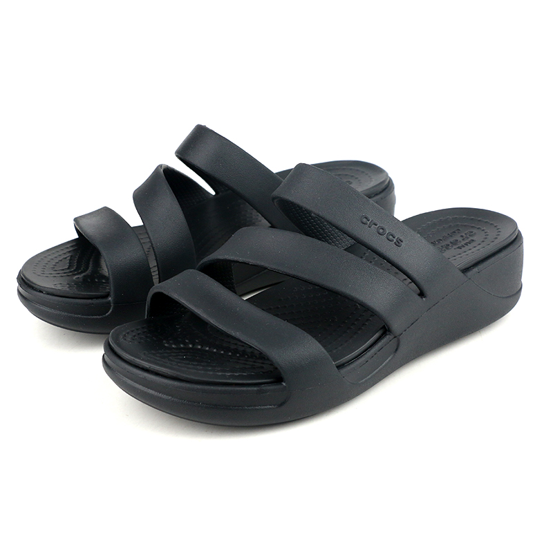 Crocs高帮鞋, Crocs | Monterey strappy wedge w 蒙特利女士坡跟凉拖商品图片 4.1折, 包邮包税