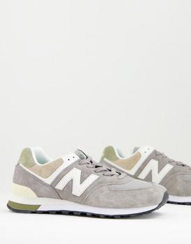 new balance 574, New Balance | New Balance 574 trainers in grey and white商品图片 
