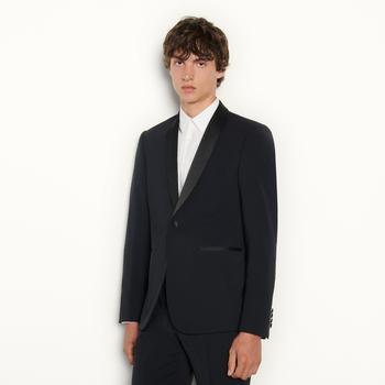 sandro外套是什么牌子, Sandro | Tuxedo jacket with satin商品图片 