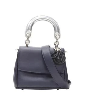[二手商品] Dior | CHRISTIAN DIOR Be Dior Micro blue silver leather flap small shoulder bag 8.3折