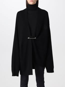 推荐Balenciaga Crest cashmere cardigan with maxi pin商品