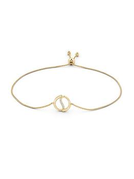 商品Natori | Shangri-La 14K Yellow Gold & Diamond Yin-Yang Charm Bracelet,商家Saks Fifth Avenue,价格¥5211图片