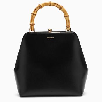 Jil Sander | Goji Bamboo black leather bag商品图片,