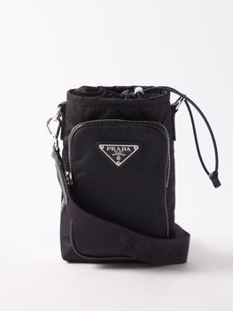 Prada | Re-Nylon leather-trim cross-body bag商品图片,