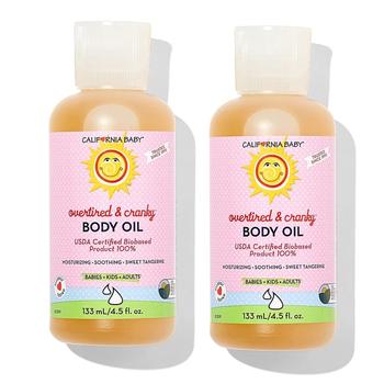 商品California Baby | California Baby Overtired & Cranky Massage Oil - Roman Chamomile - 4.5 Ounce (Pack of 2),商家Amazon US editor's selection,价格¥145图片