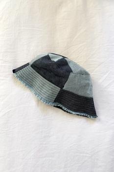 Urban Outfitters | Vintage Upcycled Checkered Denim Bucket Hat商品图片,
