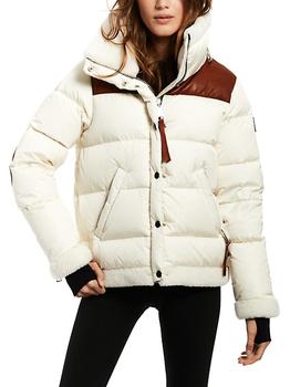 商品SAM. | Sari Shearling & Leather-Embellished Down Jacket,商家Saks Fifth Avenue,价格¥4750图片