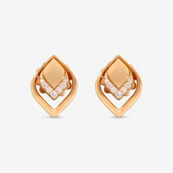 Roberto Coin | Roberto Coin Petal 18K Rose Gold Diamond Stud Earrings 7773270AXERX,商家Shopworn,价格¥9961