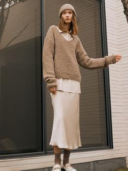 FRONTROW | [Comfort] Glossy A-line Skirt商品图片,