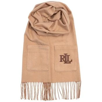 Ralph Lauren | Women's Bold Logo Pocket Scarf with Fringe,商家Macy's,价格¥351