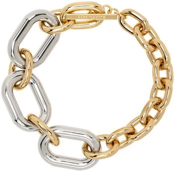 Rabanne | Gold & Silver XL Link Extra Choker,商家Ssense US,价格¥4129