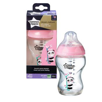 商品Tommee Tippee 汤美星 自然系列婴儿奶瓶-粉色 250ml图片