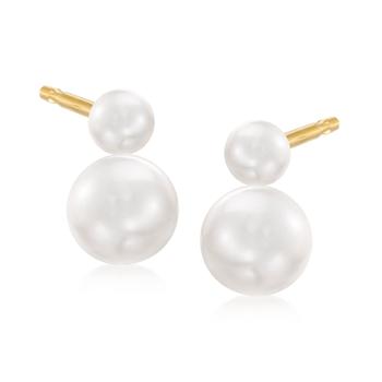 Ross-Simons 3-5.5mm Cultured Pearl Earrings in 14kt Yellow Gold,价格$129