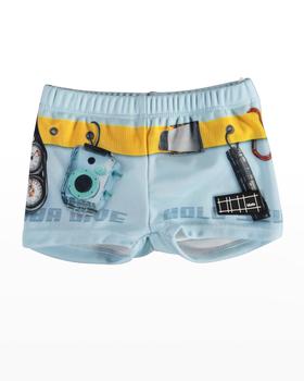 商品MOLO | Boy's Nansen Baby Swim Shorts with Diaper Cover, Size 3M-3,商家Neiman Marcus,价格¥144图片